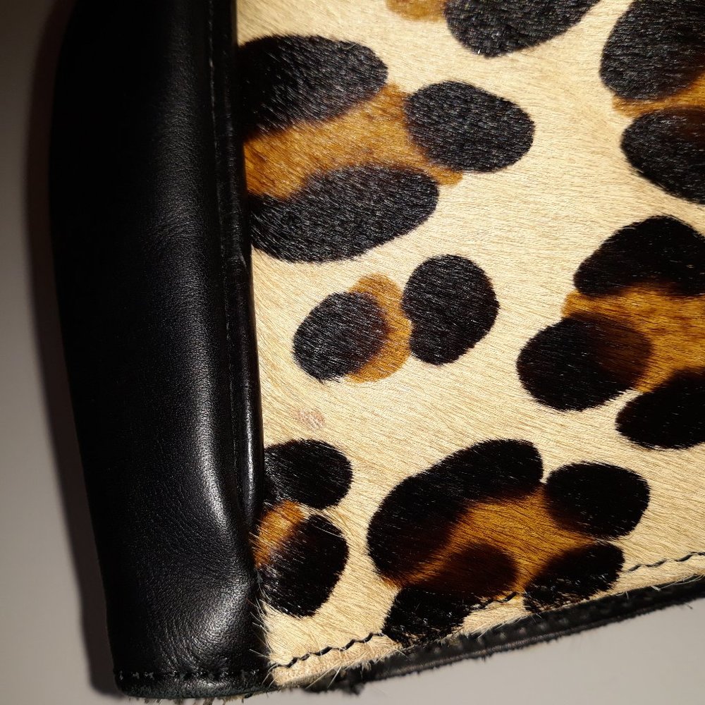 *Maurizio Taiuti Leopard Calf Hair Leather Tote Italy - Picture 9 of 13